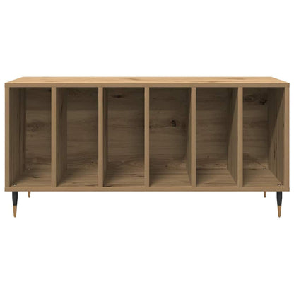 Platenkast met plank artisanaal eikenkleurig 100 x 38 x 48 cm