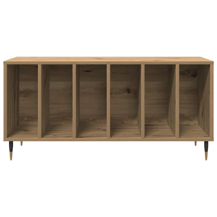 Platenkast met plank artisanaal eikenkleurig 100 x 38 x 48 cm