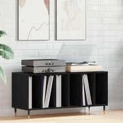 Platenkast 100x38x48 cm zwart eiken