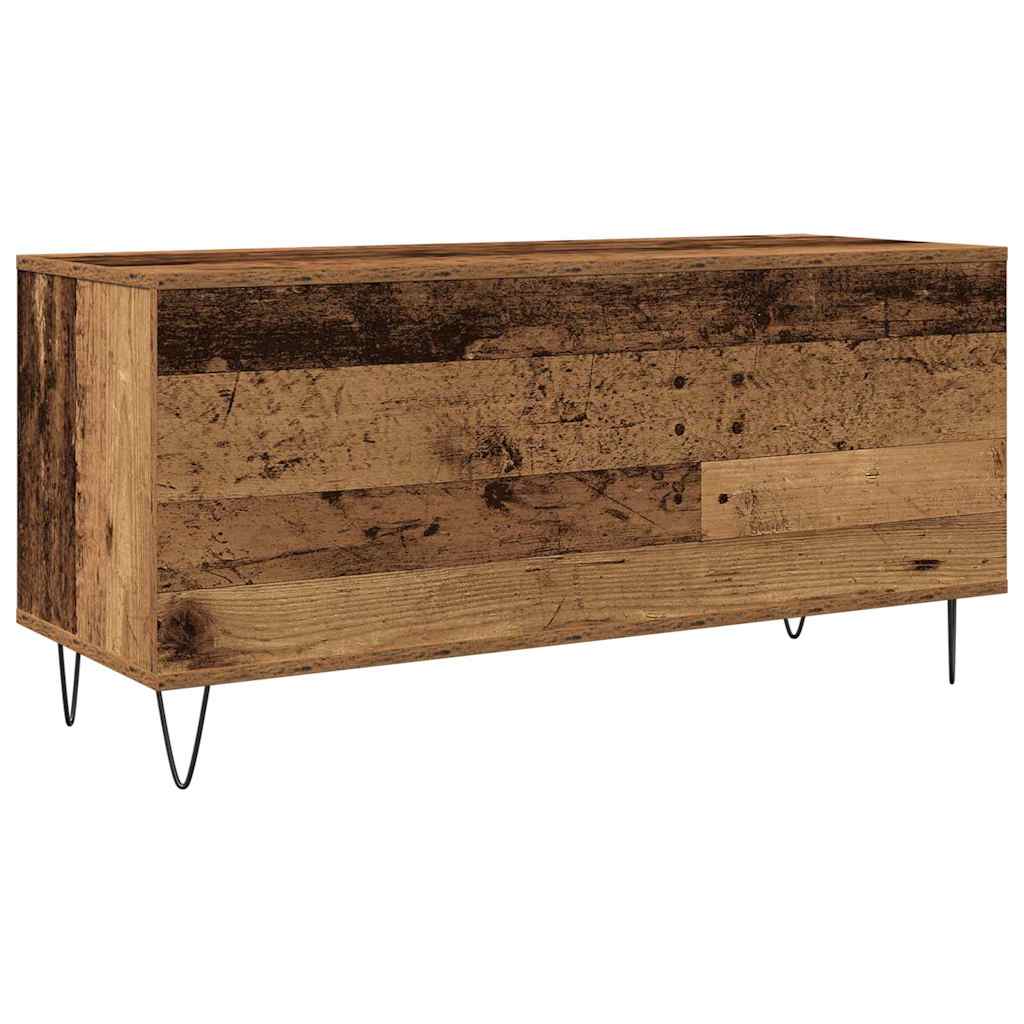 Platenkast met plank Oud hout 100 x 38 x 48 cm Bewerkt hout
