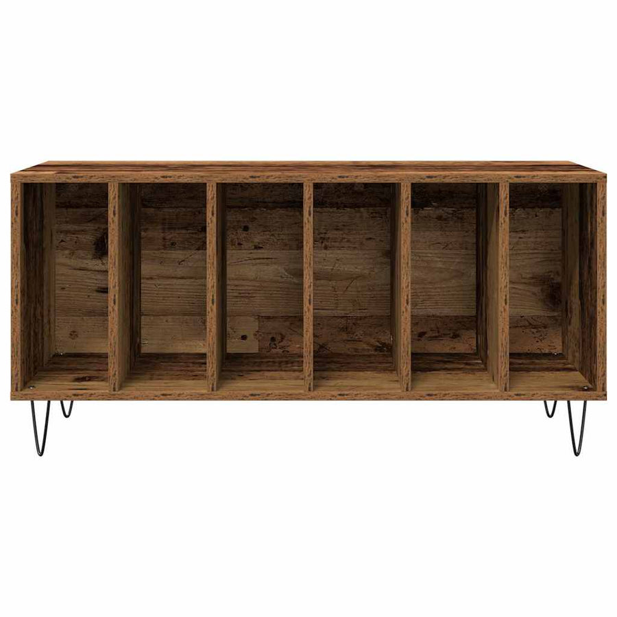Platenkast met plank Oud hout 100 x 38 x 48 cm Bewerkt hout