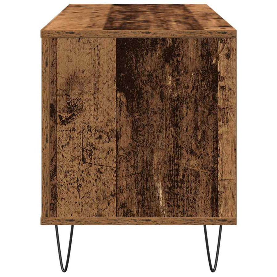 Platenkast met plank Oud hout 100 x 38 x 48 cm Bewerkt hout
