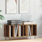 Platenkast 100x38x48 cm bewerkt hout eikenkleurig