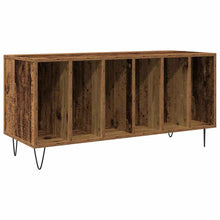 Platenkast met plank artisanaal eikenkleurig 100 x 38 x 48 cm