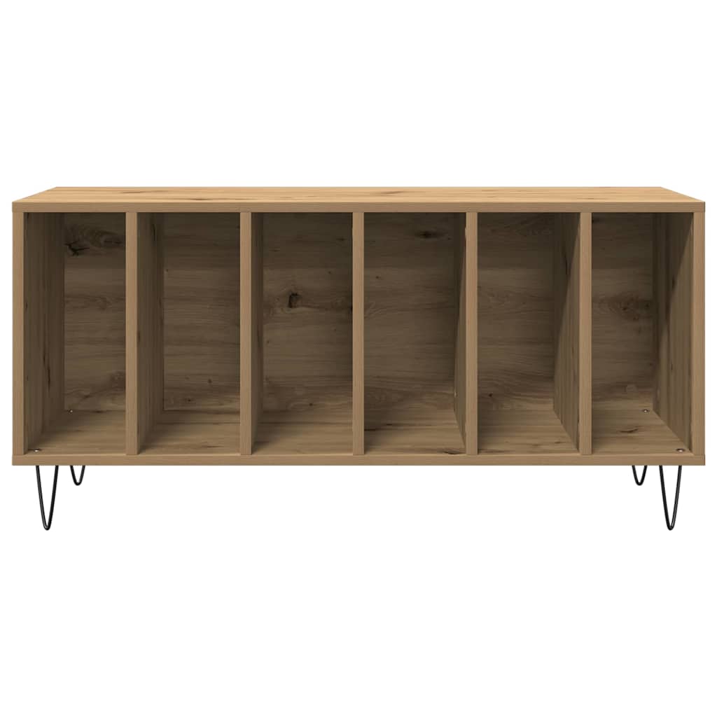 Platenkast met plank artisanaal eikenkleurig 100 x 38 x 48 cm