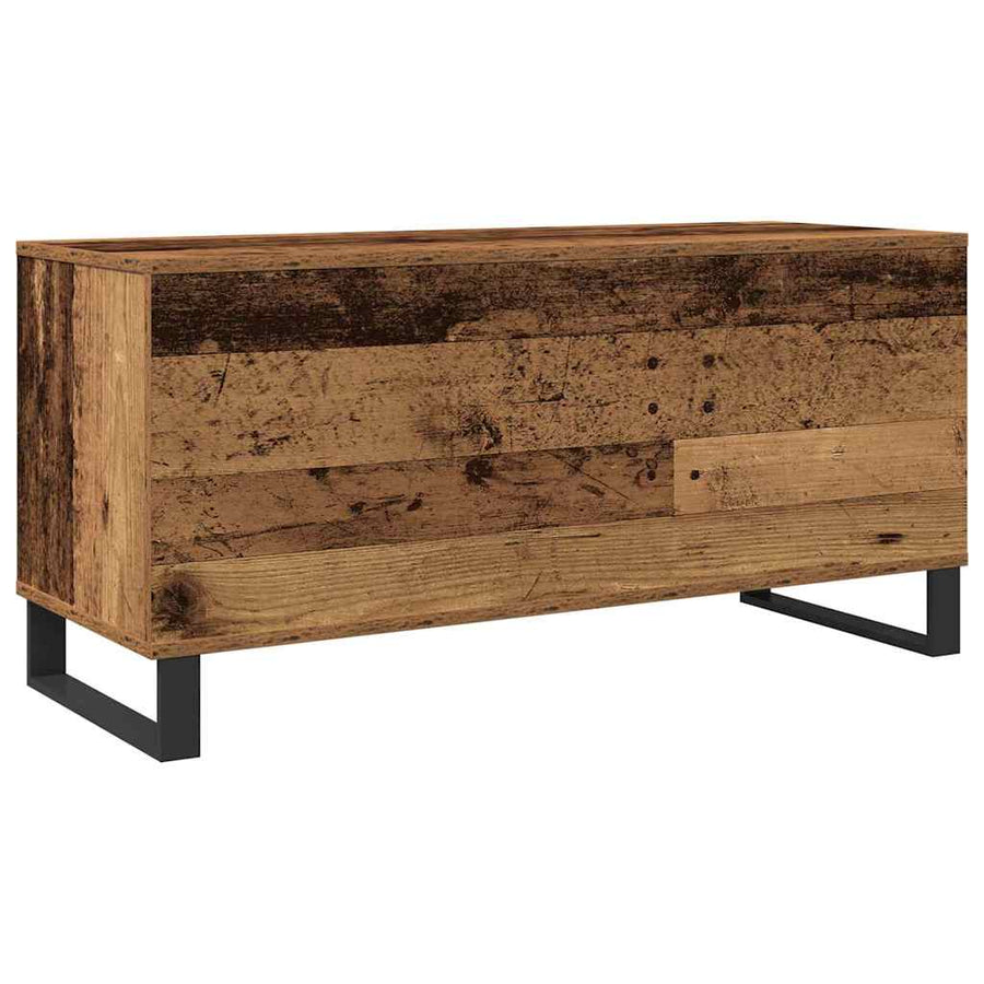 Platenkast met plank Oud hout 100 x 38 x 48 cm Bewerkt hout
