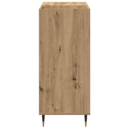 Platenkast artisanaal eikenkleurig 85 x 38 x 89 cm Bewerkt hout