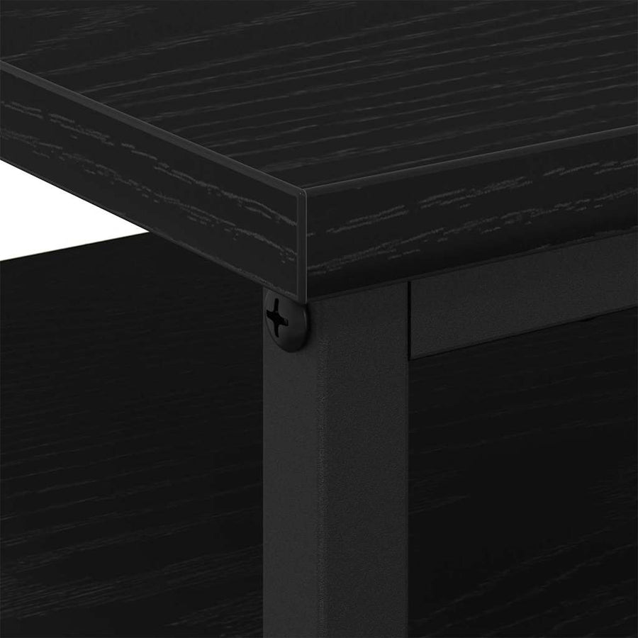 Nachtkastje met lade Zwart Eiken 34 x 35,5 x 50 cm Bewerkt hout