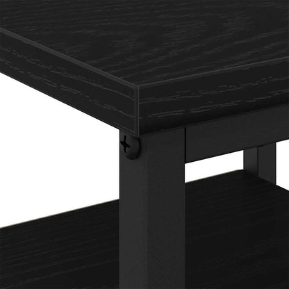 Nachtkastje 2 pcs Zwart Eiken 34 x 36 x 50 cm Bewerkt hout