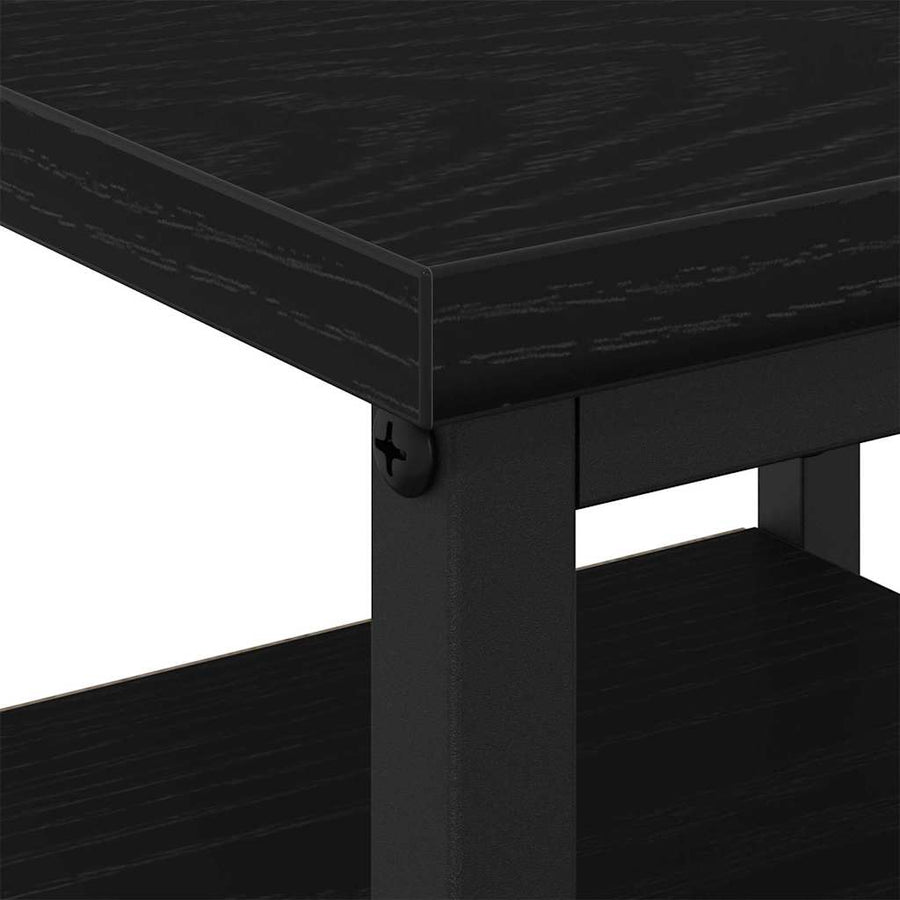 Nachtkastje 2 pcs Zwart Eiken 34 x 36 x 50 cm Bewerkt hout