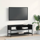 Tv-meubel wandmontage 100x35x45 cm zwart eiken bewerkt hout