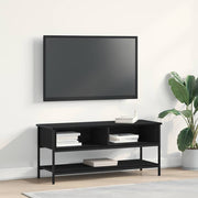 Tv-meubel wandmontage 100x35x45 cm zwart eiken bewerkt hout