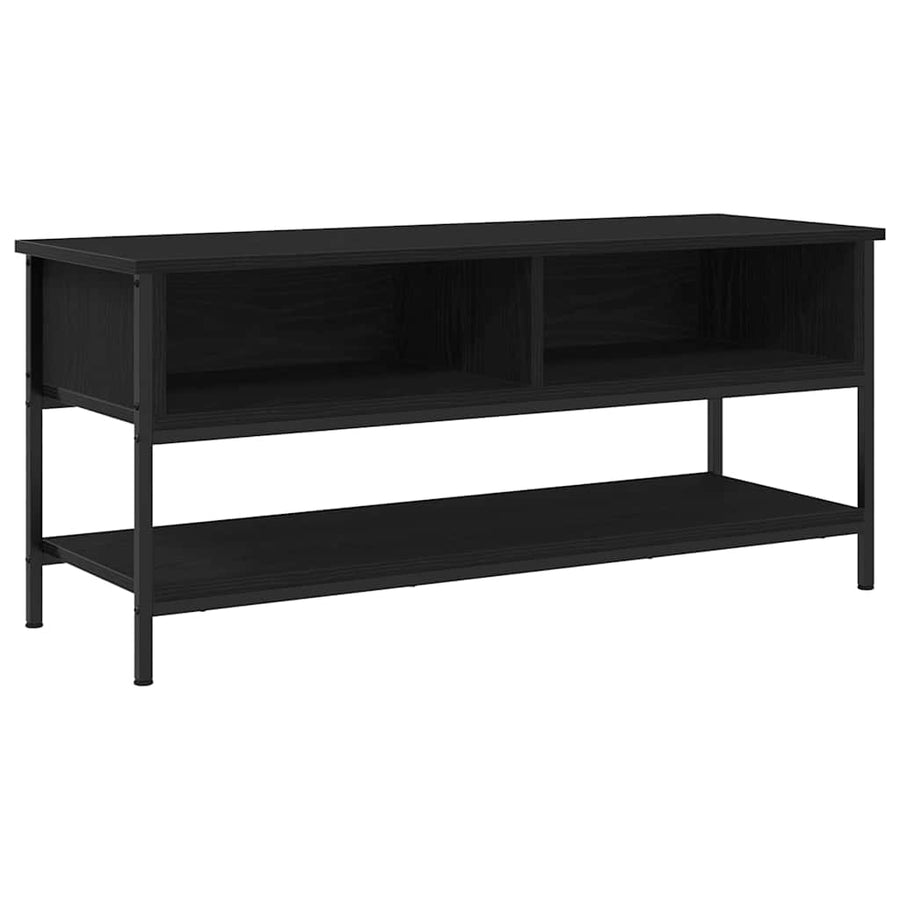 Tv-meubelset Zwart Eiken 100 x 35 x 45 cm Bewerkt hout