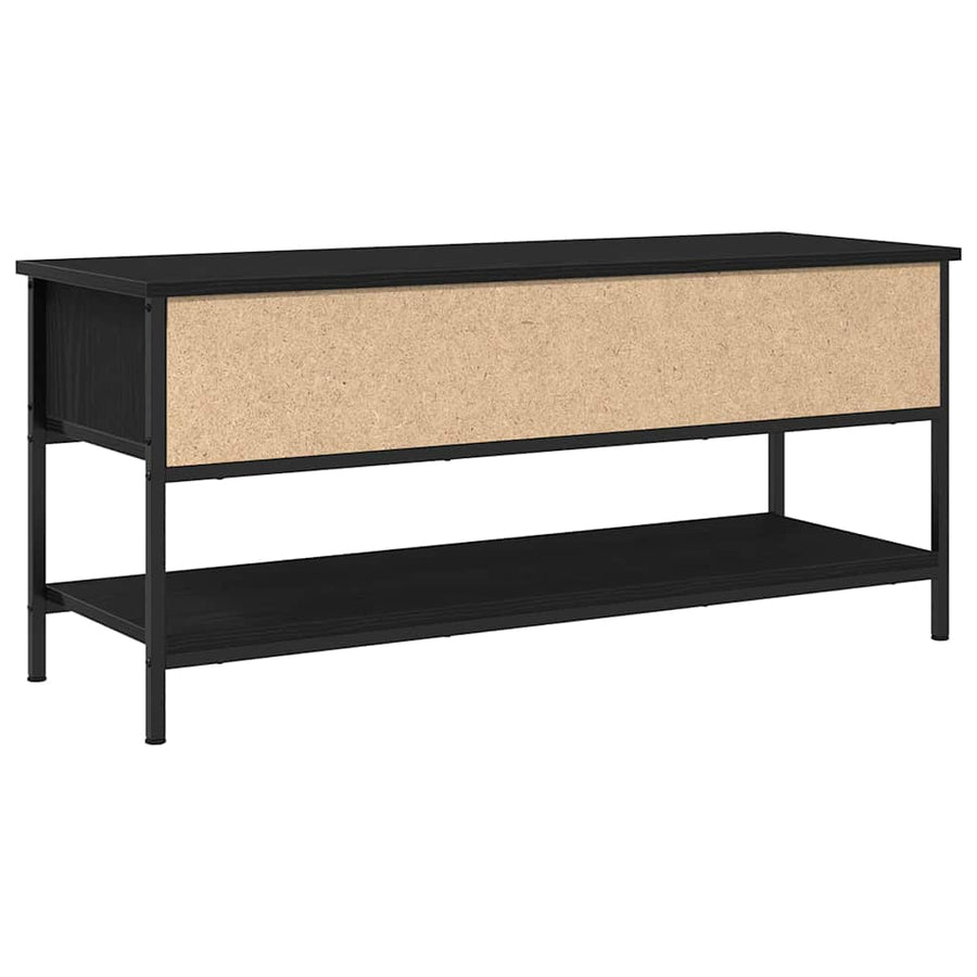 Tv-meubelset Zwart Eiken 100 x 35 x 45 cm Bewerkt hout