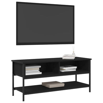 Tv-meubelset Zwart Eiken 100 x 35 x 45 cm Bewerkt hout