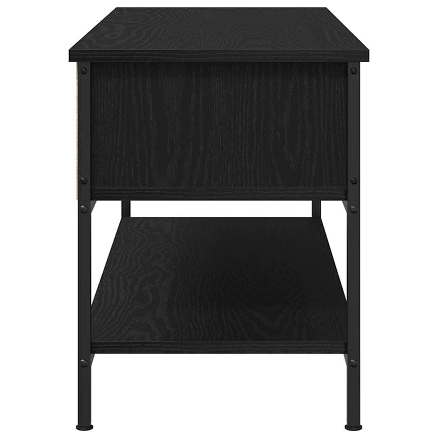 Tv-meubelset Zwart Eiken 100 x 35 x 45 cm Bewerkt hout