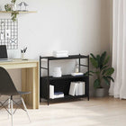 Black Oak Bookcase 80 x 30 x 78.5 cm Engineered Wood