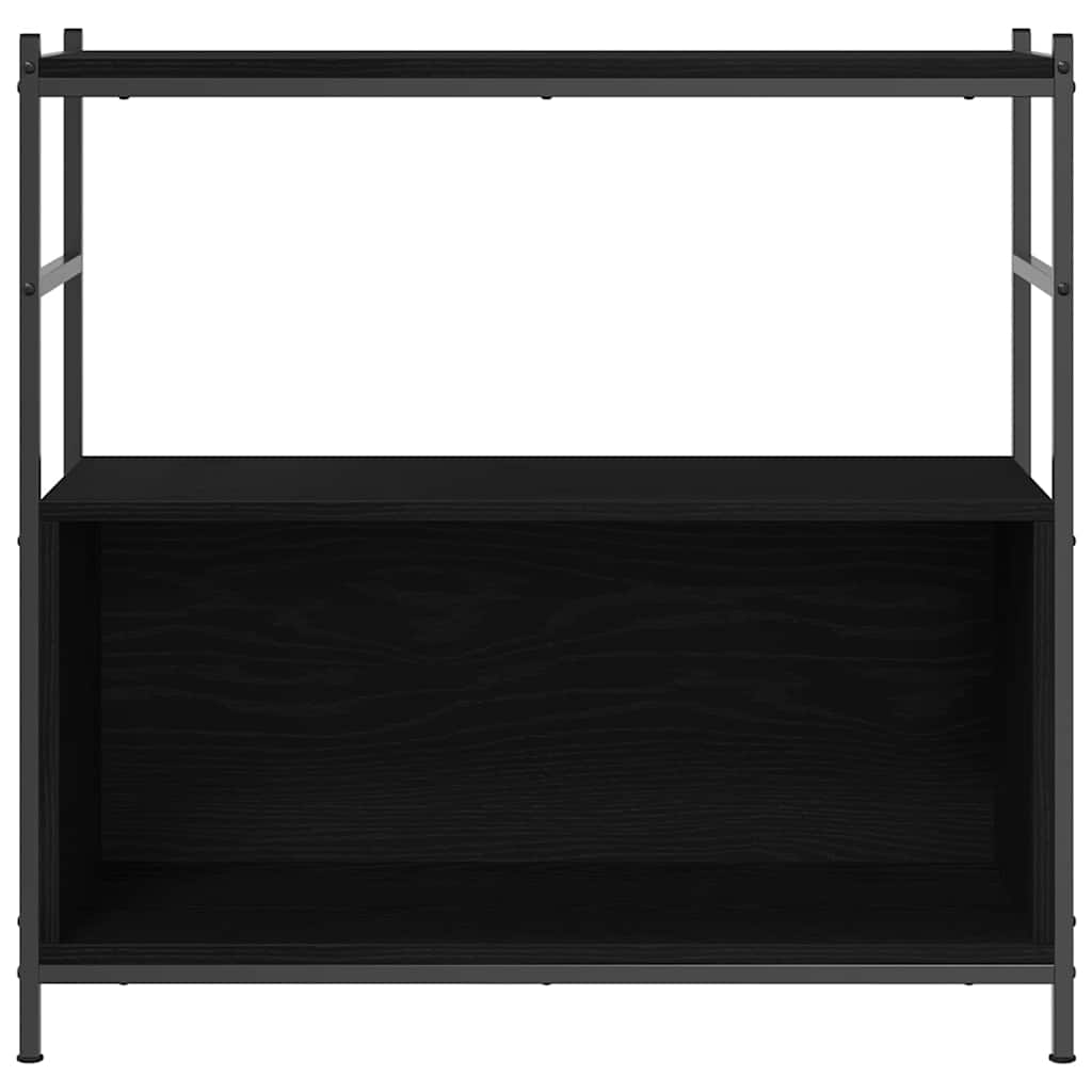 Boekenkast Zwart eiken 80 x 30 x 78.5 cm Bewerkt hout