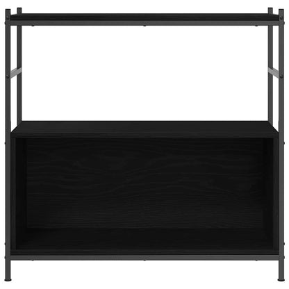 Boekenkast Zwart eiken 80 x 30 x 78.5 cm Bewerkt hout