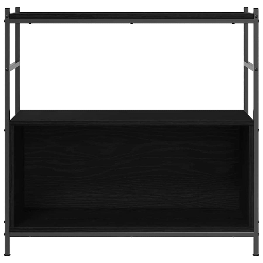 Boekenkast Zwart eiken 80 x 30 x 78.5 cm Bewerkt hout