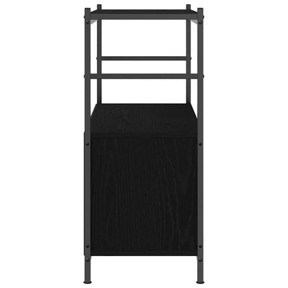 Boekenkast Zwart eiken 80 x 30 x 78.5 cm Bewerkt hout