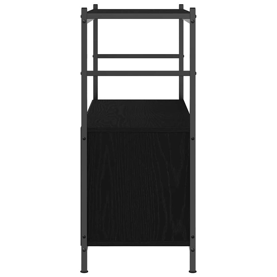 Boekenkast Zwart eiken 80 x 30 x 78.5 cm Bewerkt hout