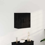Wandkast 60x31x60 cm zwart eiken bewerkt hout