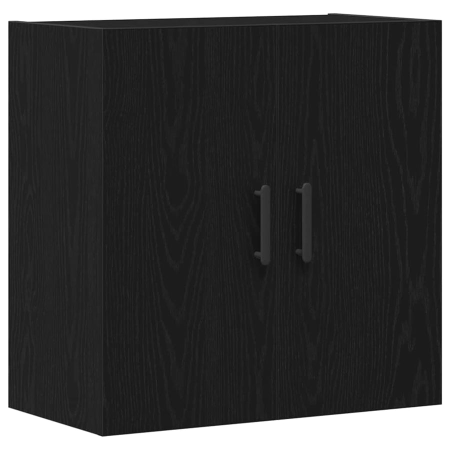 Wandkast Zwart Eiken 60 x 31 x 60 cm Bewerkt hout