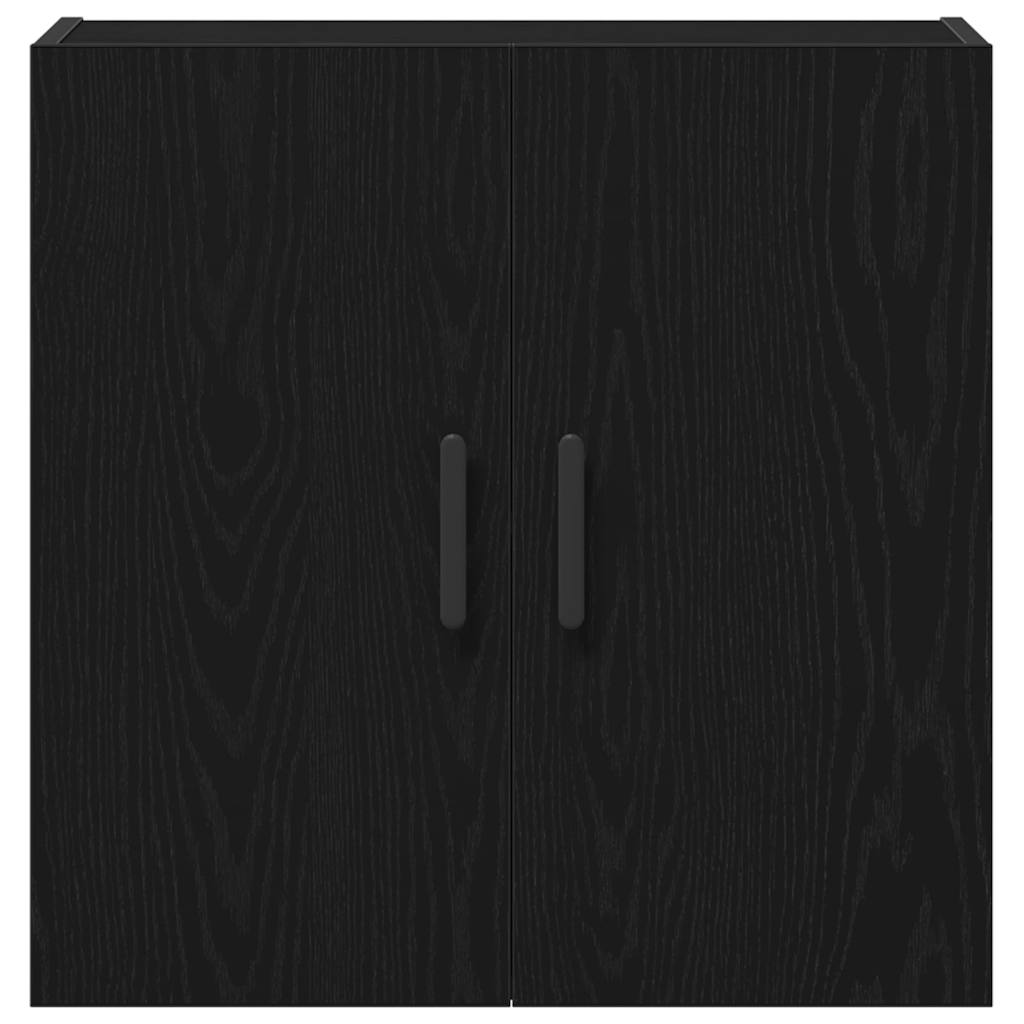 Wandkast Zwart Eiken 60 x 31 x 60 cm Bewerkt hout