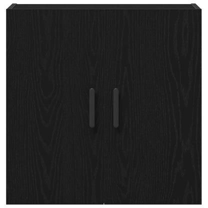 Wandkast Zwart Eiken 60 x 31 x 60 cm Bewerkt hout