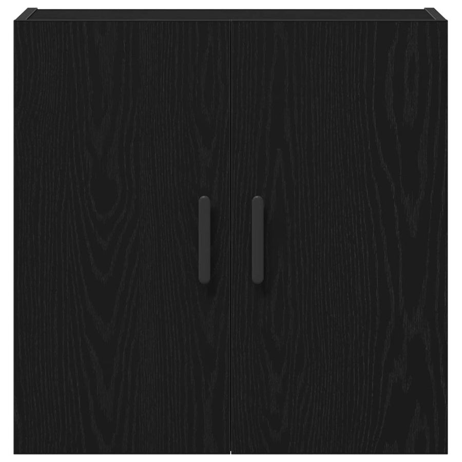 Wandkast Zwart Eiken 60 x 31 x 60 cm Bewerkt hout