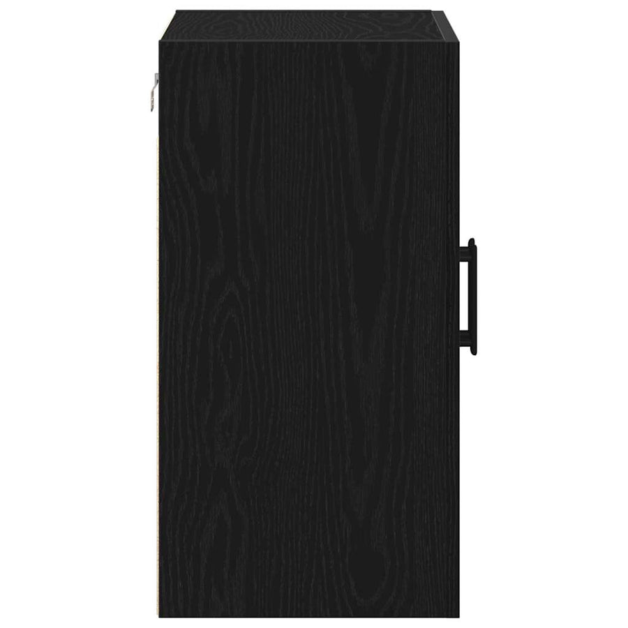 Wandkast Zwart Eiken 60 x 31 x 60 cm Bewerkt hout
