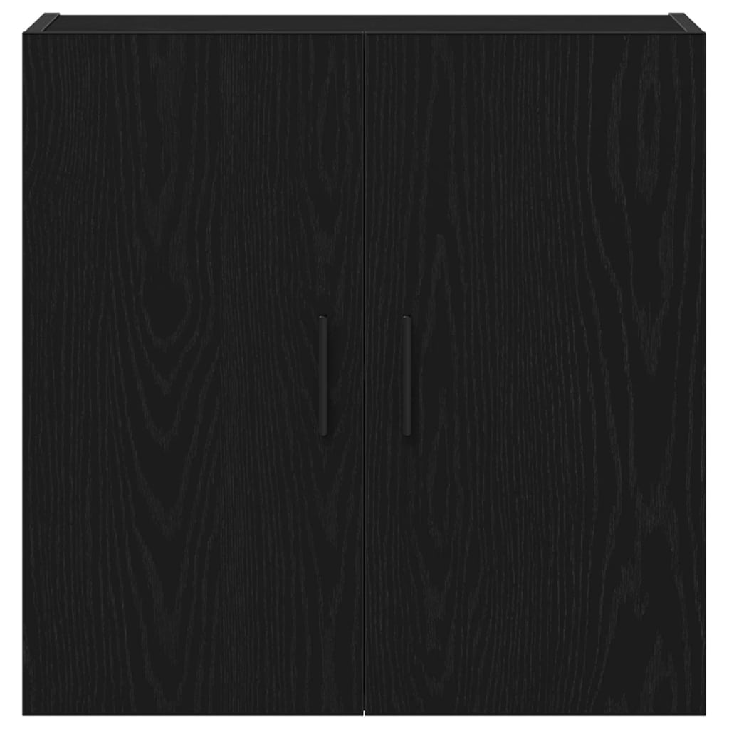 Wandkast Zwart Eiken 60 x 31 x 60 cm Bewerkt hout