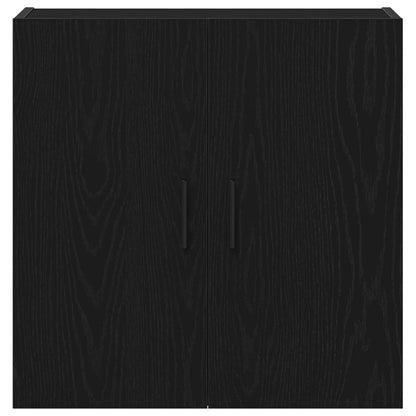 Wandkast Zwart Eiken 60 x 31 x 60 cm Bewerkt hout