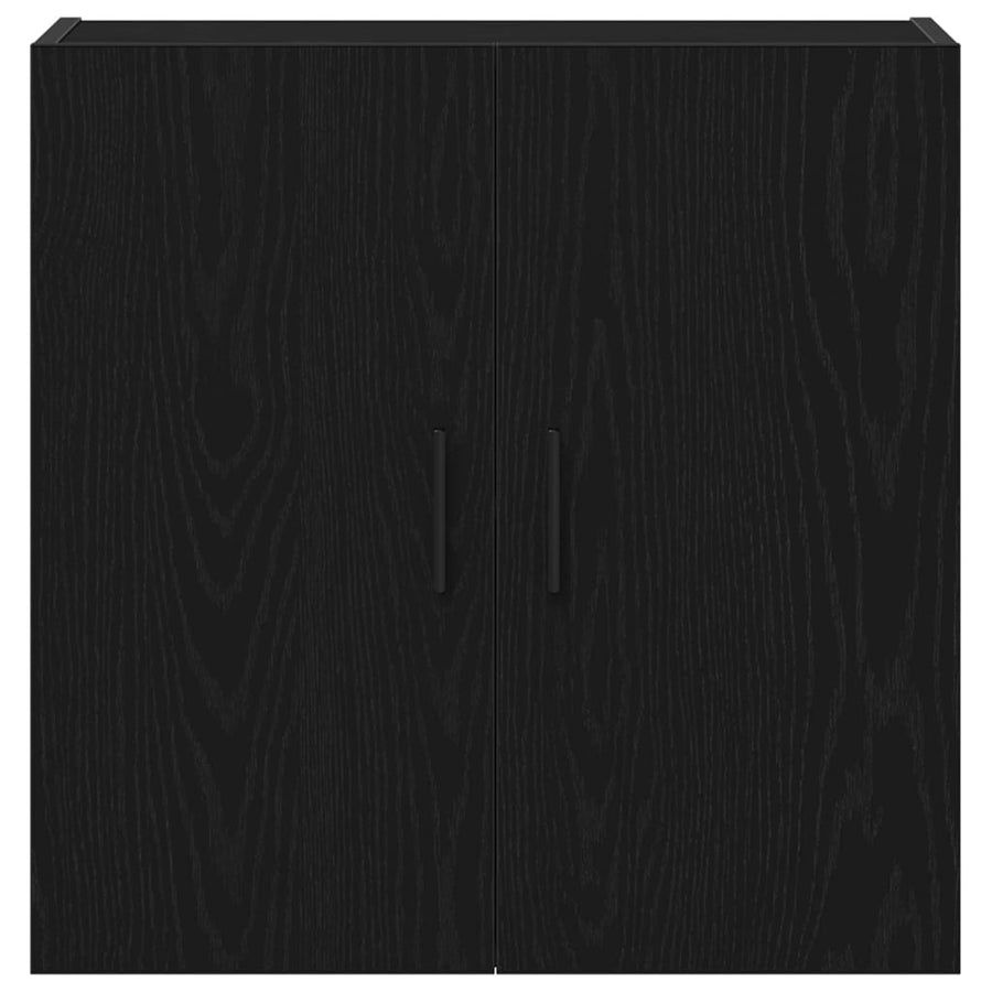 Wandkast Zwart Eiken 60 x 31 x 60 cm Bewerkt hout