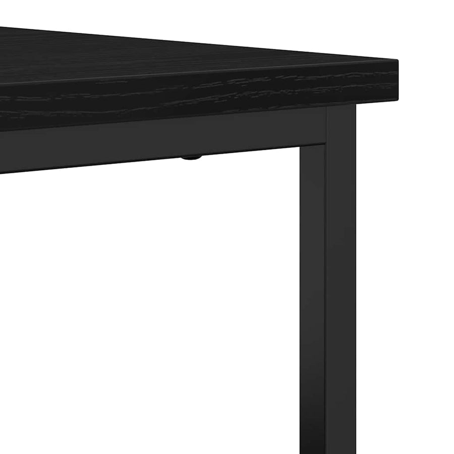 Dressoir Zwart Eiken 70 x 30 x 80 cm Bewerkt hout