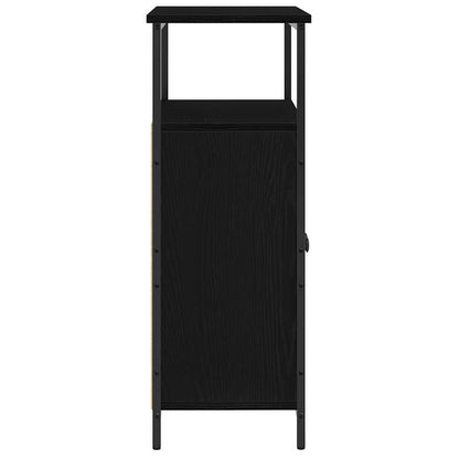 Dressoir Zwart Eiken 70 x 30 x 80 cm Bewerkt hout