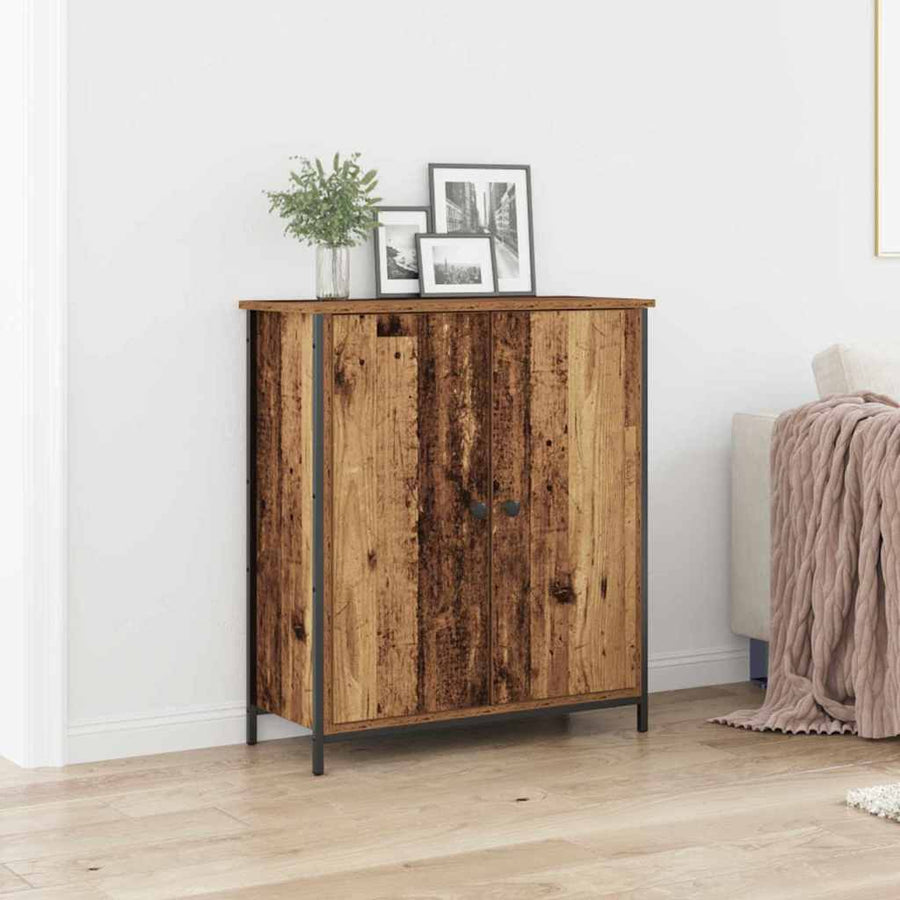 Dressoir Oudhout 70 X 30 X 80 Cm Bewerkt Hout