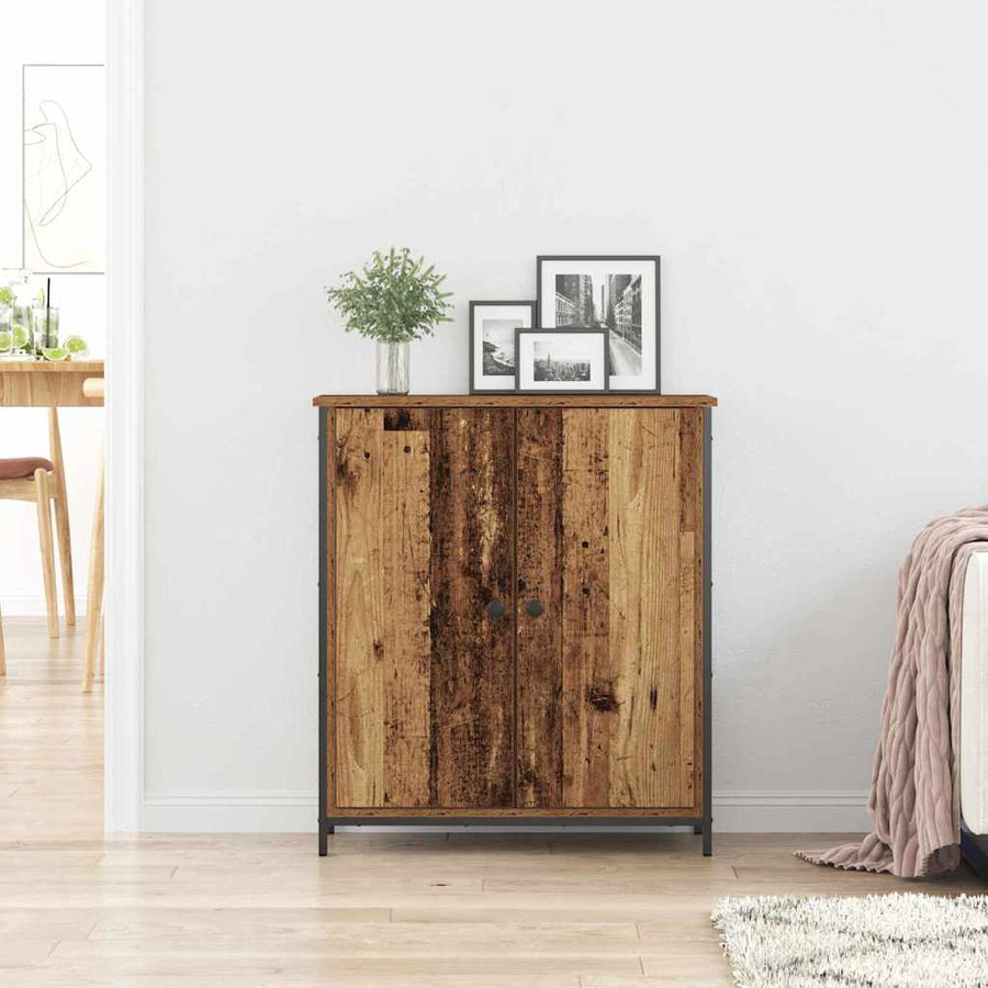 Dressoir Oudhout 70 X 30 X 80 Cm Bewerkt Hout