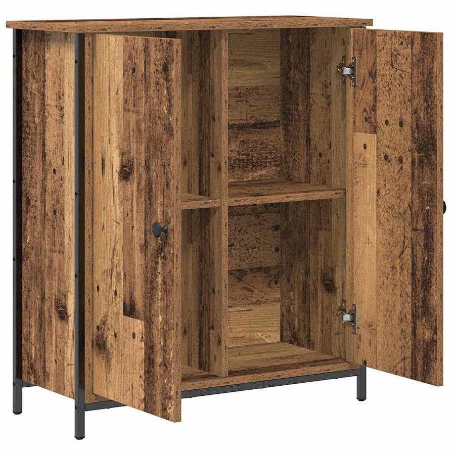 Dressoir Oudhout 70 X 30 X 80 Cm Bewerkt Hout