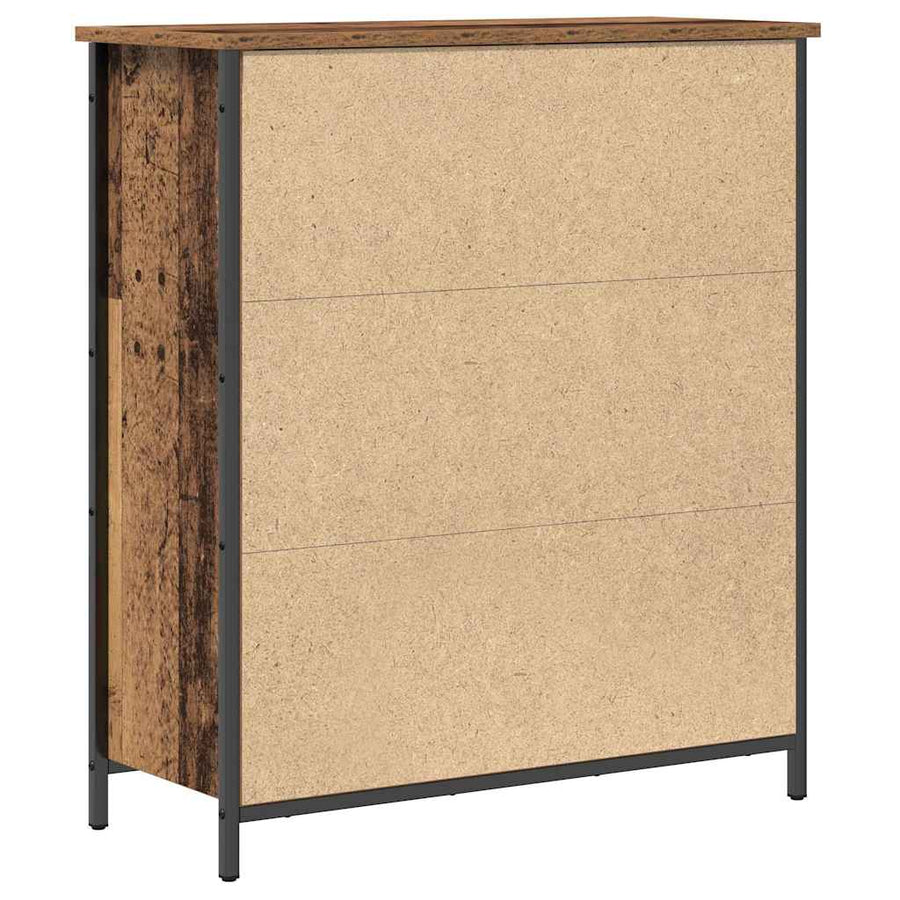 Dressoir Oudhout 70 X 30 X 80 Cm Bewerkt Hout