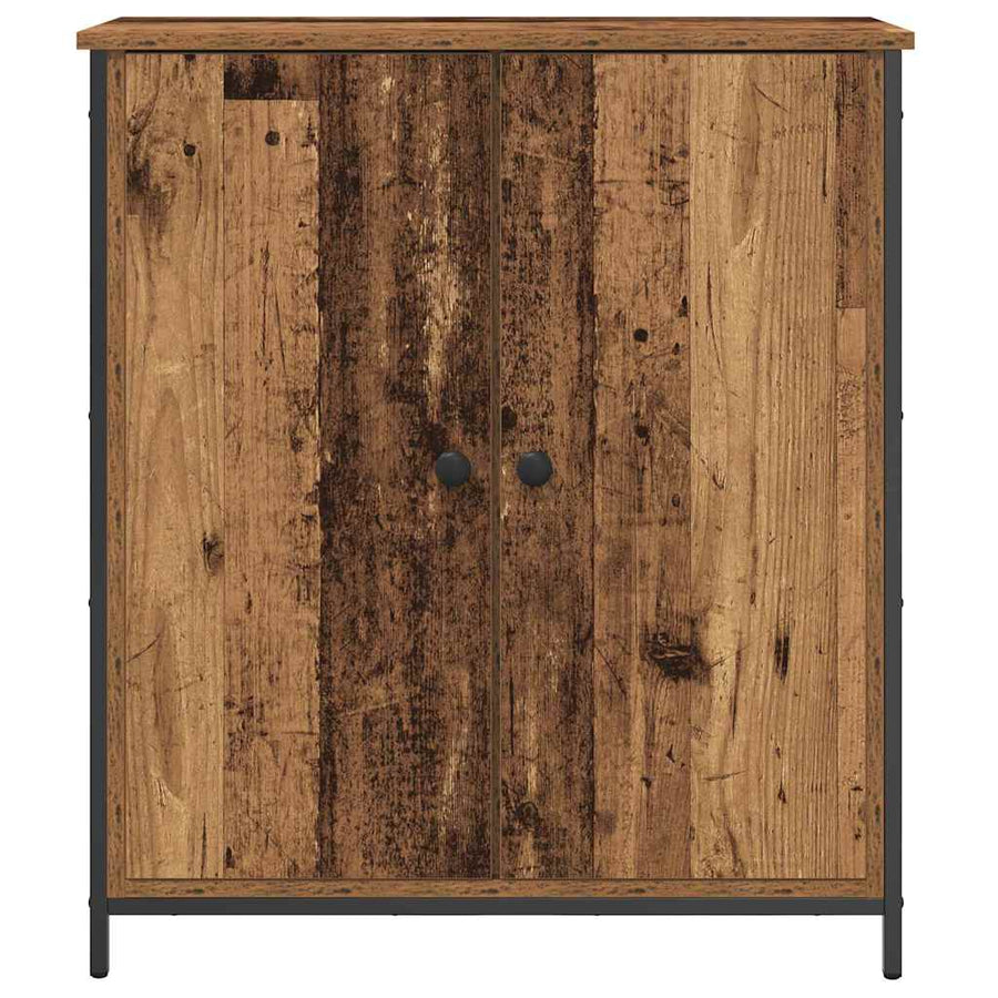 Dressoir Oudhout 70 X 30 X 80 Cm Bewerkt Hout