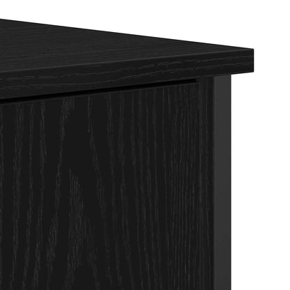 Dressoir Zwart Eiken 70 x 30 x 80 cm Bewerkt hout