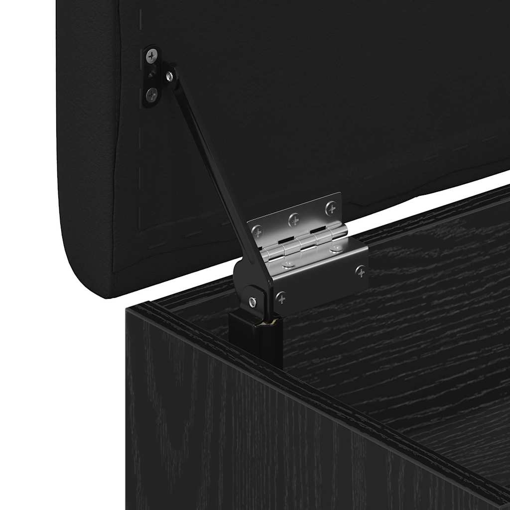 Opslagbank met plank Zwart Eiken 62 x 32 x 50 cm Bewerkt hout