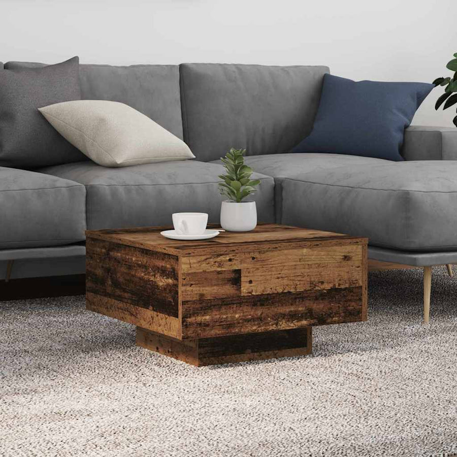 Salontafel Oudhout 55 x 55 x 31 cm Bewerkt hout