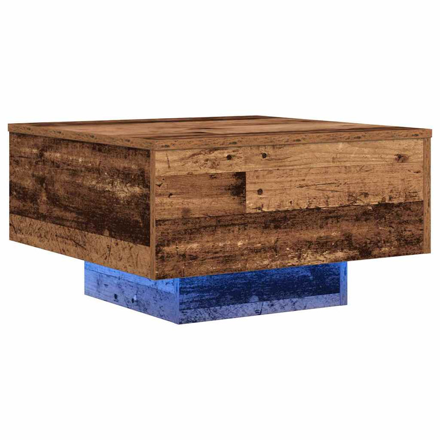 Salontafel Oudhout 55 x 55 x 31 cm Bewerkt hout