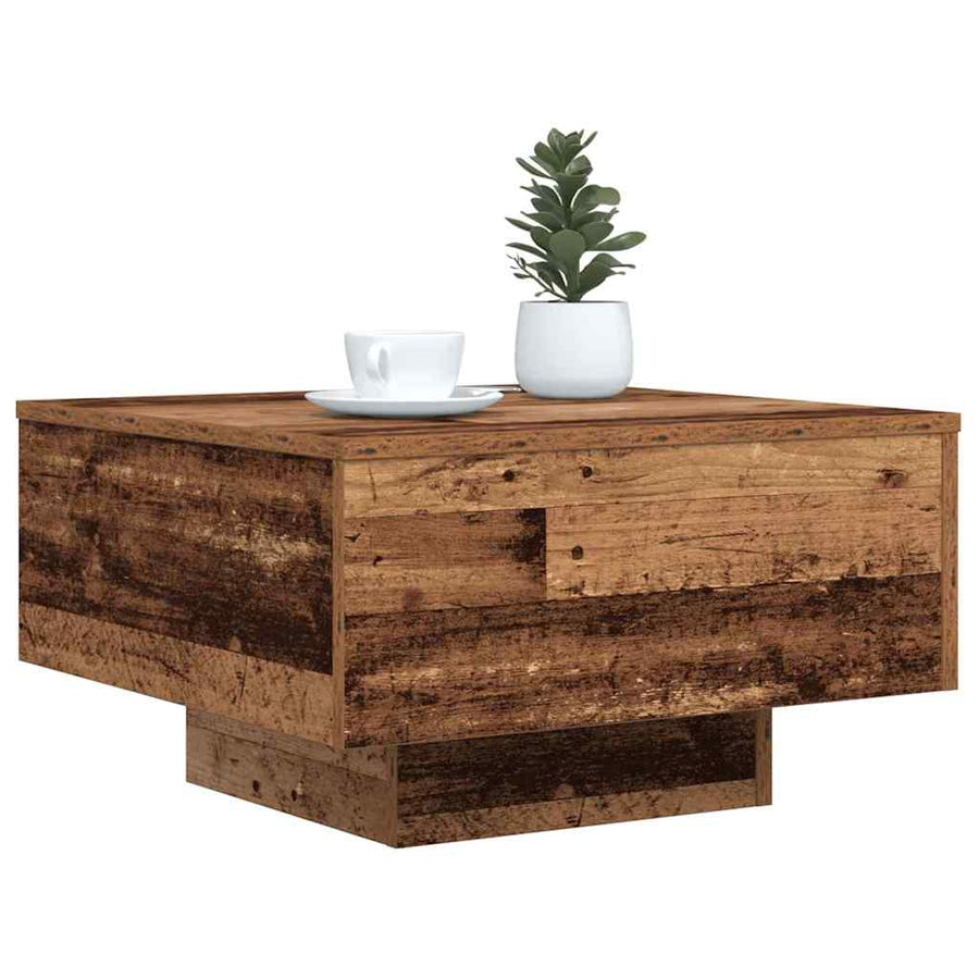 Salontafel Oudhout 55 x 55 x 31 cm Bewerkt hout