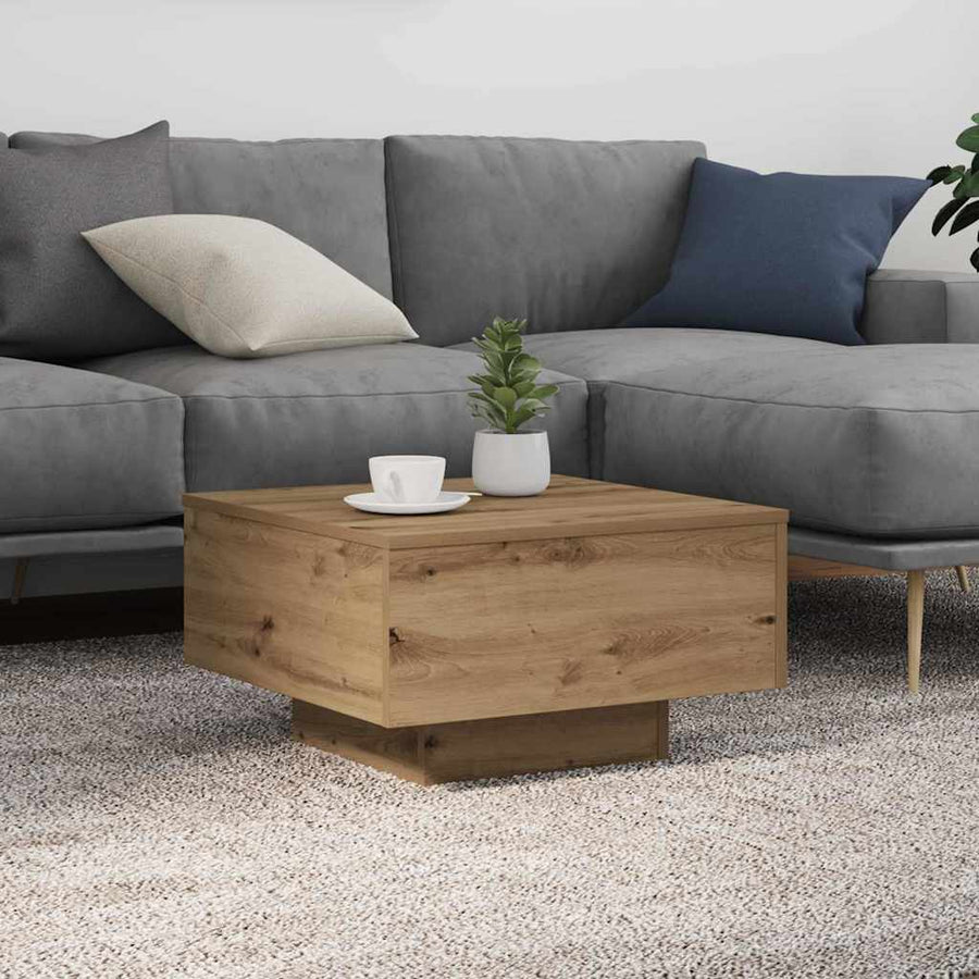 Salontafel Artisan Eiken 55 x 55 x 31 cm Bewerkt hout