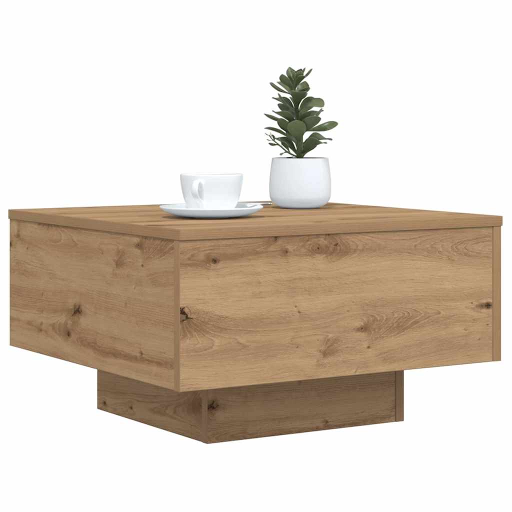 Salontafel Artisan Eiken 55 x 55 x 31 cm Bewerkt hout