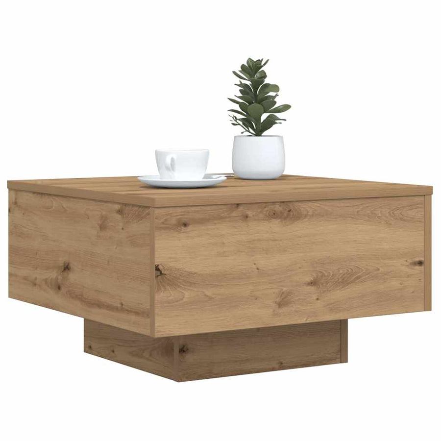 Salontafel Artisan Eiken 55 x 55 x 31 cm Bewerkt hout